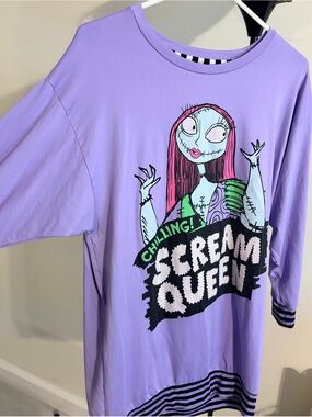 Disney Lavender 'Scream Queen' Short Sleeve Tee - The Nightmare Before Christmas